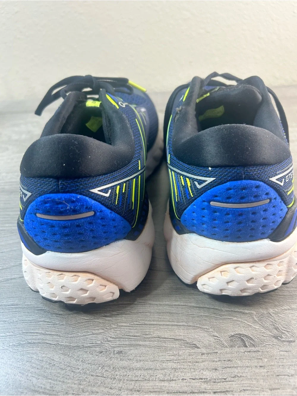 Brooks Glycerin GTS 19 Road Running Shoes - Navy & Neon Yellow Men’s Size 12.5